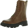 Gc Shoes Womens Round Toe Lace Up Combat & Lace-up Boots In Brown