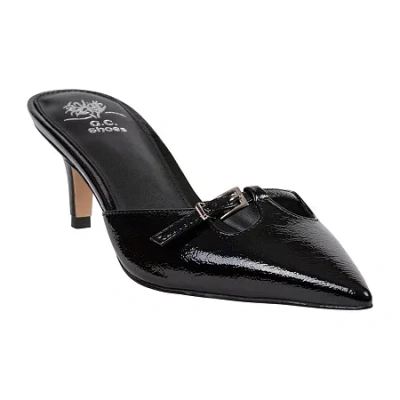 Gc Shoes Womens Simone Buckled Kitten Mule Heeled Sandals In Black