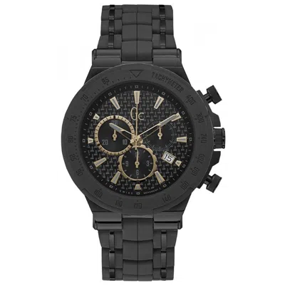 Gc Stainless Steel Dress Men's Watch In Black