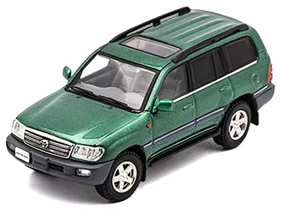 Gcd Toyota Land Cruiser 100 Green Metallic With Roof Rack 1/64 Diecast Model Car By