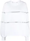 Gcds Cotton Sweatshirt With Frontal Logo Patch In White