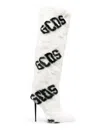 Gcds 110mm Faux-fur Logo-print Boots In White