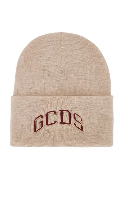 Gcds Logo Beanie In 오프 화이트
