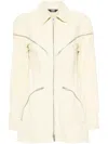 Gcds All-around-zip Suede Jacket In Yellow