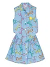 Gcds All-over Logo-print Set In Blue