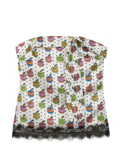 Gcds Apple-print Bandeau Top In Multi