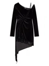 Gcds Asymmetric Ruched Mini Dress In Multi