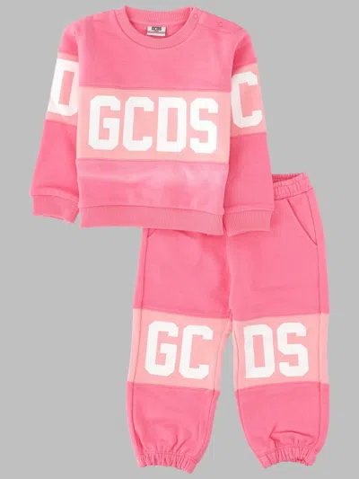 Gcds Baby Girls Sweatshirt & Jogger Pants Set In Pink