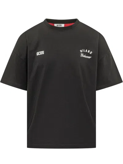 Gcds Back Band Logo Graphic Tee In Purple