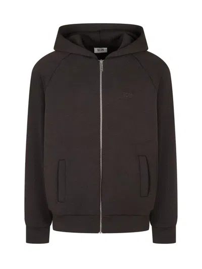 Gcds Band Logo Hooded Jacket In Black