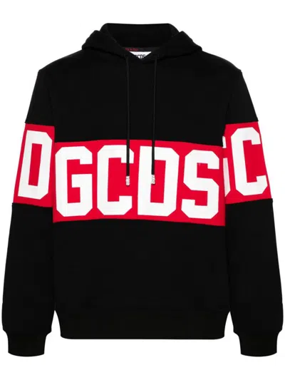 Gcds Band Logo Hoodie Clothing In Black