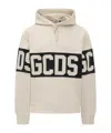 Gcds Sweatshirt Band Logo Hoodie In White