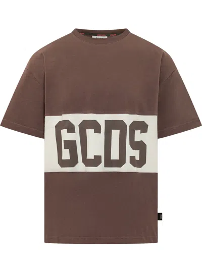 Gcds Band Logo Loose Tee In Brown