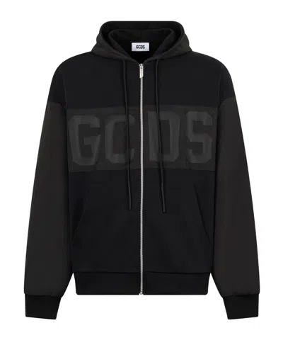 GCDS GCDS BAND LOGO FULL ZIP HOODIE