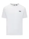 Gcds Crew Neck Logo T-shirt With Plain Pattern In White