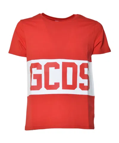 Gcds Band Logo Regular T-shirt In Red