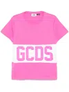 Gcds Short Sleeve T-shirt In Pink
