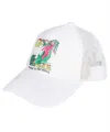 Gcds Mesh-panel Printed Baseball Cap In White