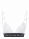 Gcds Logo-underband Triangle Bra In Bianco