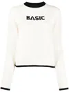 Gcds Basic Patterned-jacquard Jumper In White
