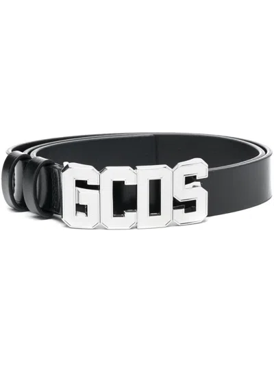 Gcds Belt With Logo Plaque In Black