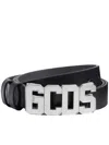 Gcds Woman Belt Black Size 36 Leather In Black