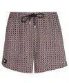 Gcds Bermuda Shorts With All-over Logo In Multi