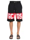 GCDS BERMUDA SHORTS WITH LOGO BAND