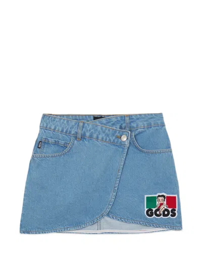 Gcds Betty Boop Mini Skirt In Blue