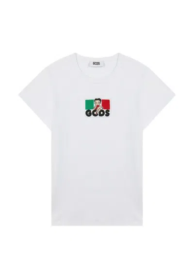 Gcds Betty Boop T-shirt In White