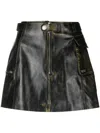 Gcds Woman Mini Skirt Charcoal Size M Leather In Black
