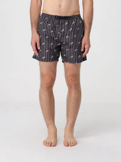 Gcds Printed Polyester Swimsuit In Black