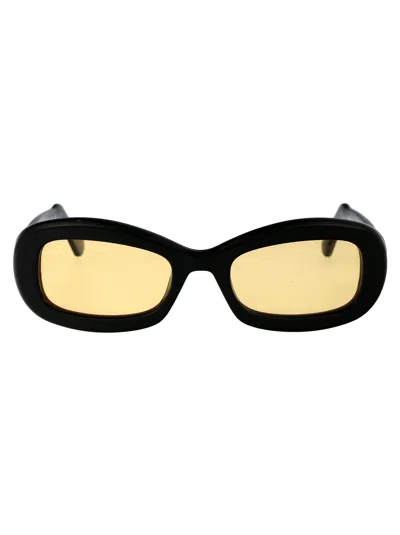 Gcds Black Acetate Sunglasses