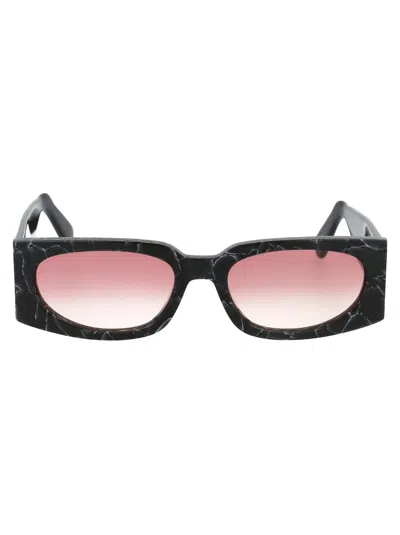 Gcds Black Acetate Sunglasses