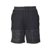 Gcds Black Band Logo Nylon Bermuda Shorts In Black