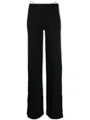 Gcds Crystal Embellished Wide Leg Trousers In Black