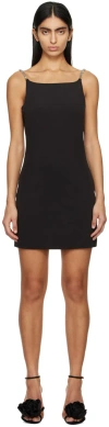 Gcds Black Chain Minidress In 99 Nero