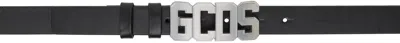 Gcds Black Classic Logo Belt In 99 Nero