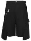 Gcds Cotton Bermuda Shorts With Belt Loops And Multiple Pockets