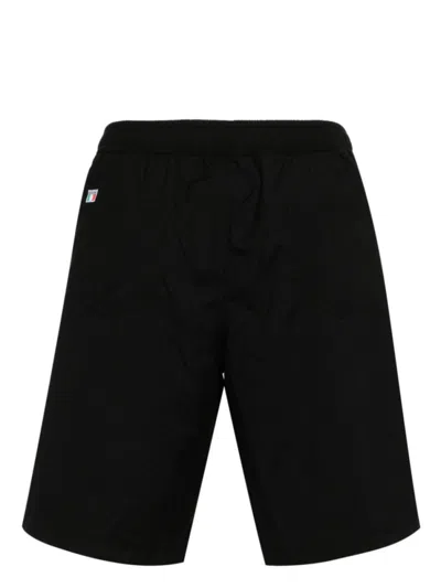 GCDS BLACK COTTON SHORTS