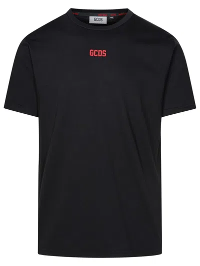 GCDS GCDS BLACK COTTON T-SHIRT