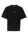 Gcds Minimalist Crew Neck T-shirt In Black