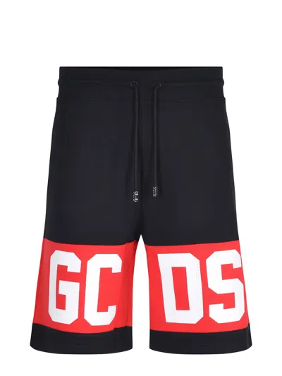 Gcds Band Logo Sweat Shorts In Black