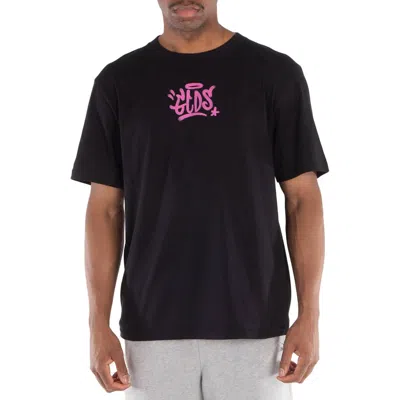 Gcds Black Graffiti Print Cotton T-shirt