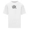Gcds White Graffiti Print Cotton T-shirt In White
