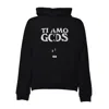 Gcds Cotton Hooded Sweatshirt Kangaroo Pocket In Black