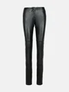 Gcds Black Leather Pants In Black