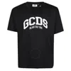 Gcds Crew Neck Cotton T-shirt In Black