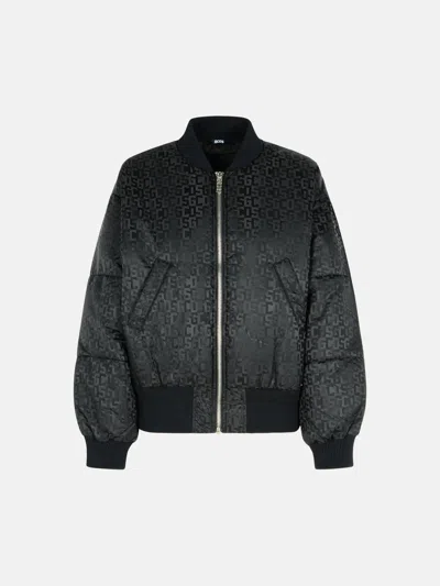 Gcds Black Nylon Bomber Jacket