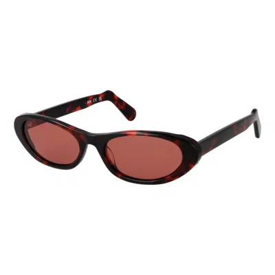 Gcds Black Plastic Sunglasses In Brown